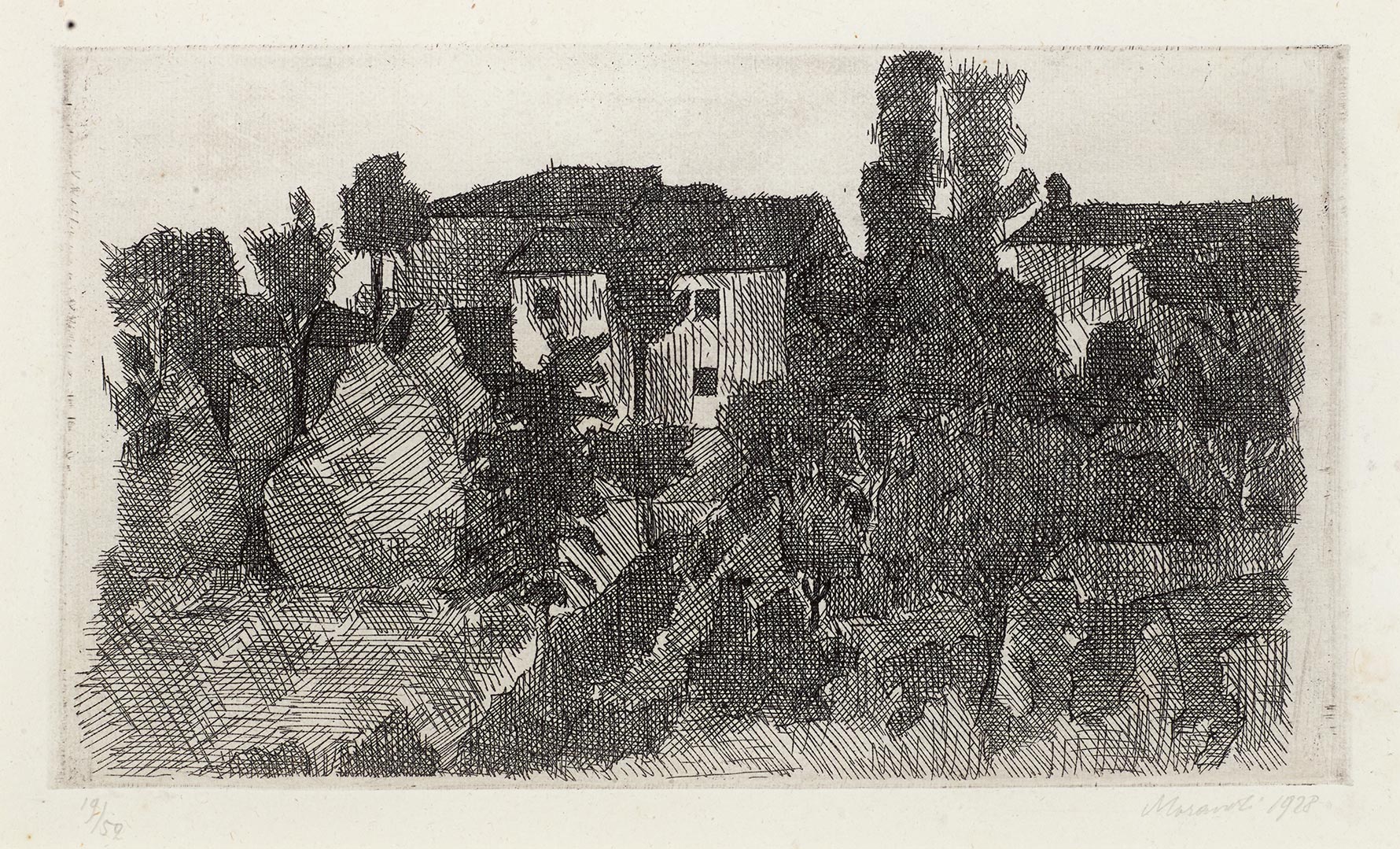 Giorgio Morandi, Hillside in the Evening, 1928