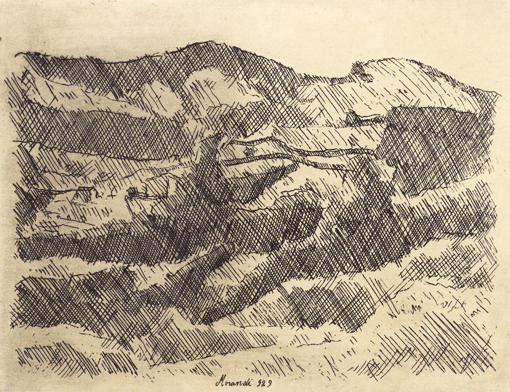 Giorgio Morandi, Mountains of Grizzana, 1929