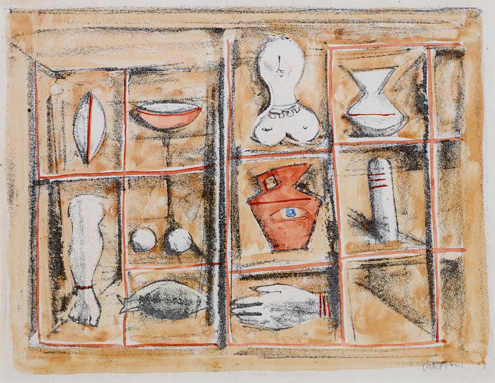 Massimo Campigli, Shop Windows, 1945