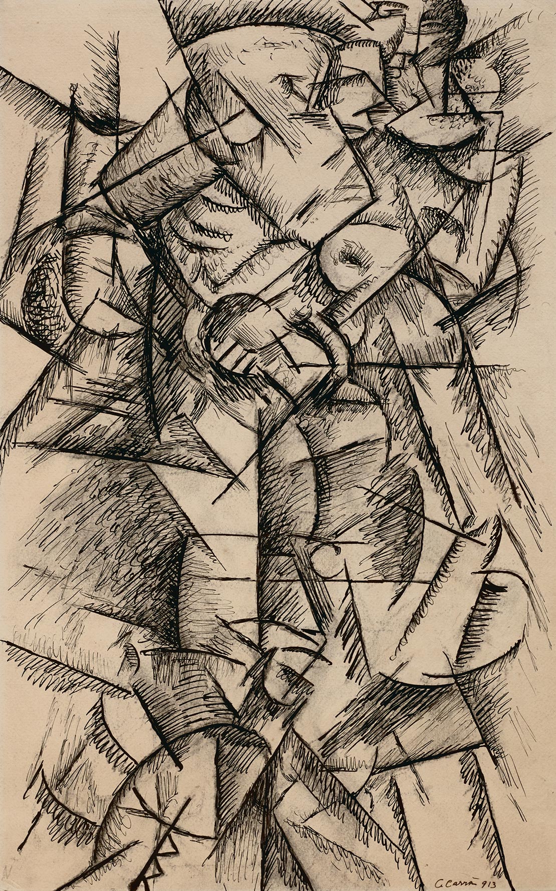 Carlo Carrà, Boxer, 1913