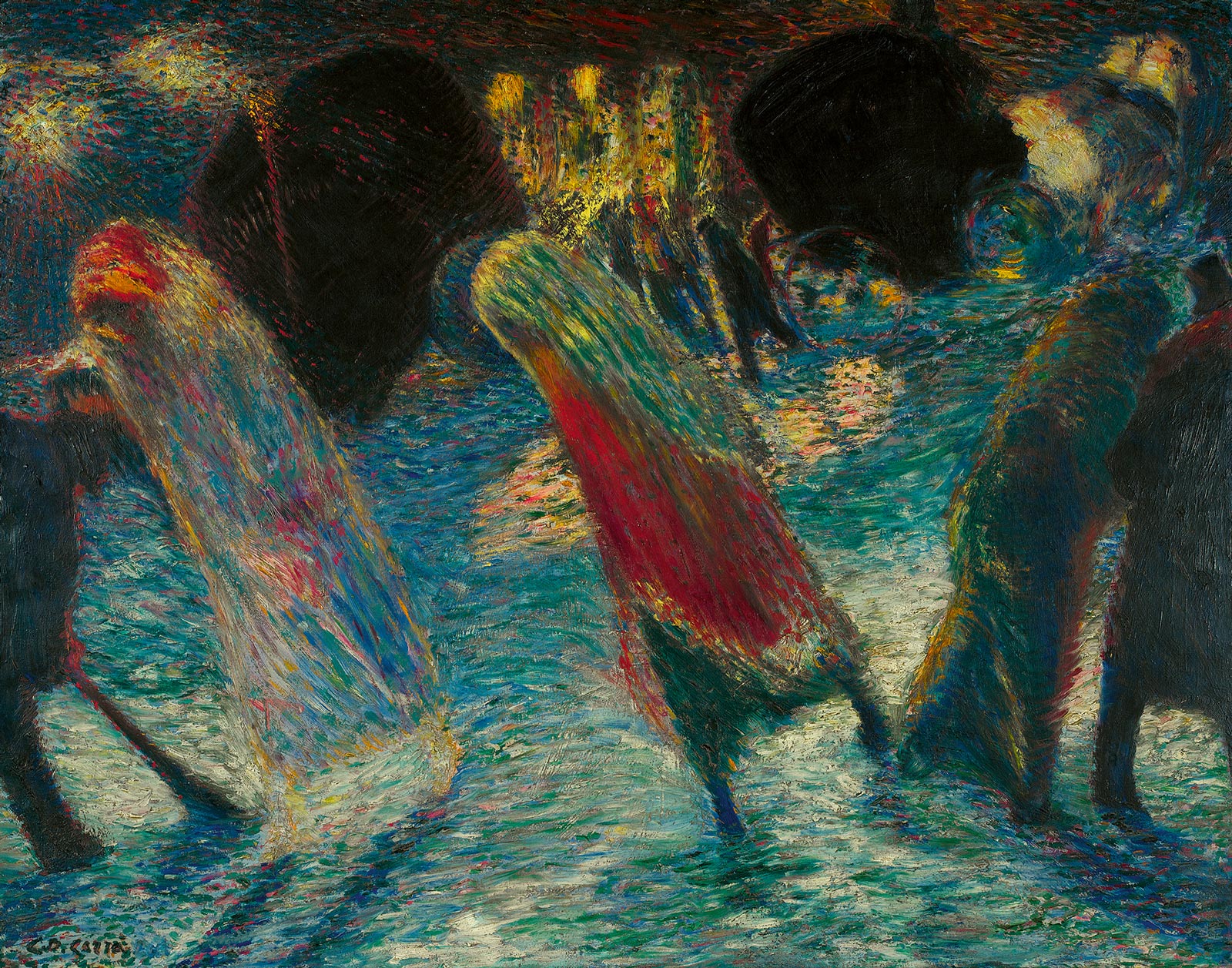 Carlo Carrà, Leaving the Theatre, c. 1910