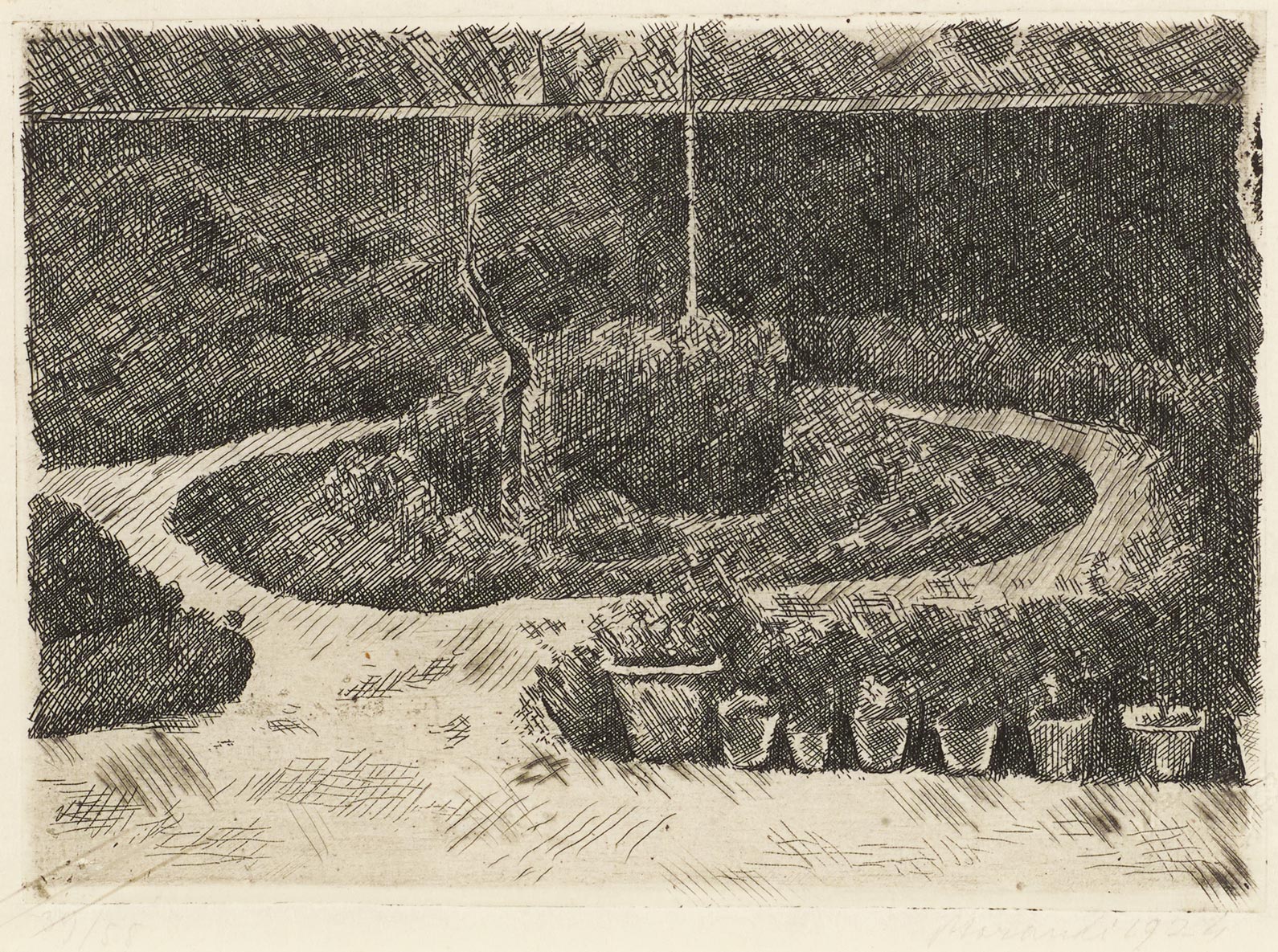 Giorgio Morandi, The Garden at Via Fondazza, 1924