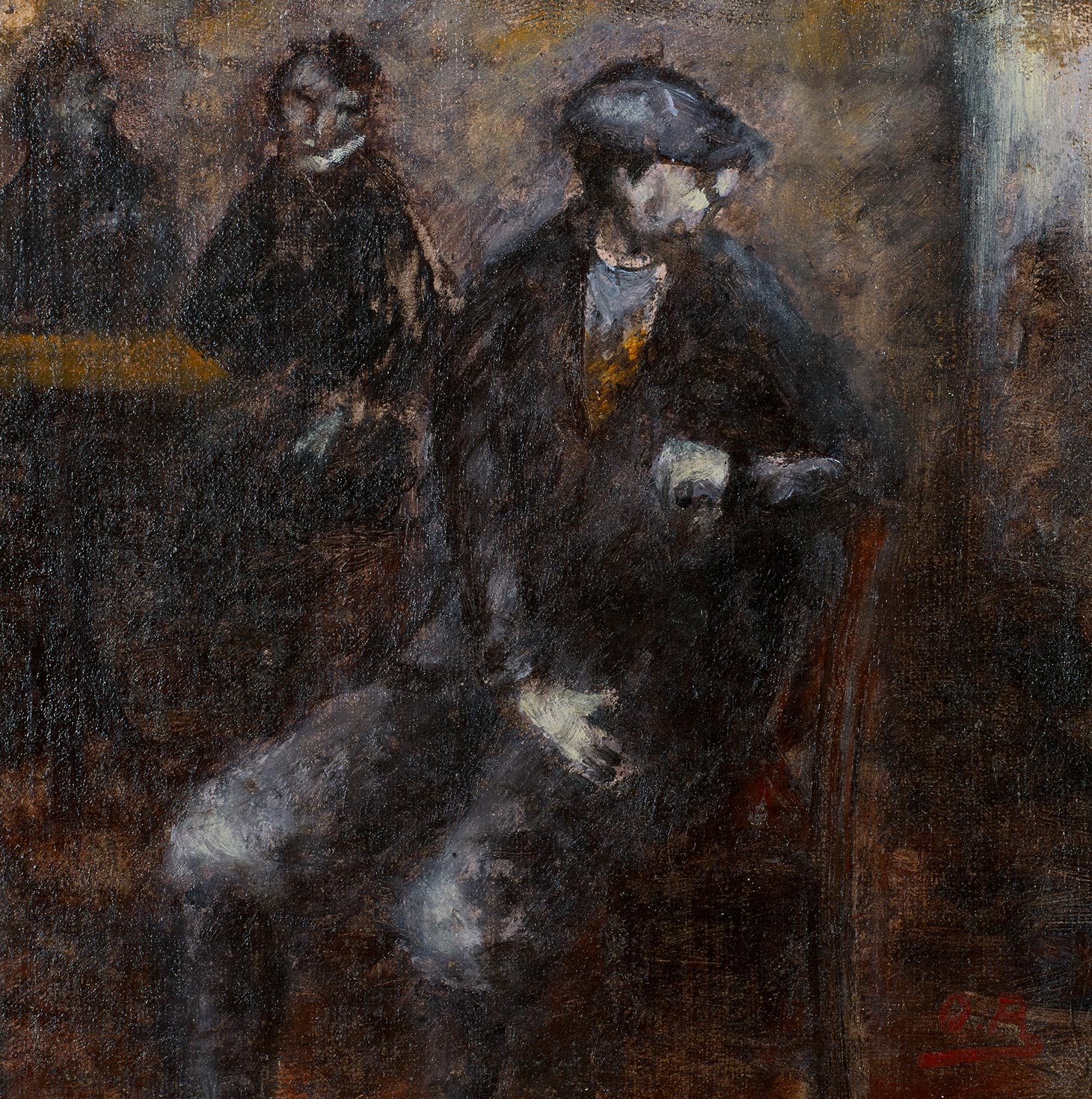 Ottone Rosai, Man Waiting, 1919