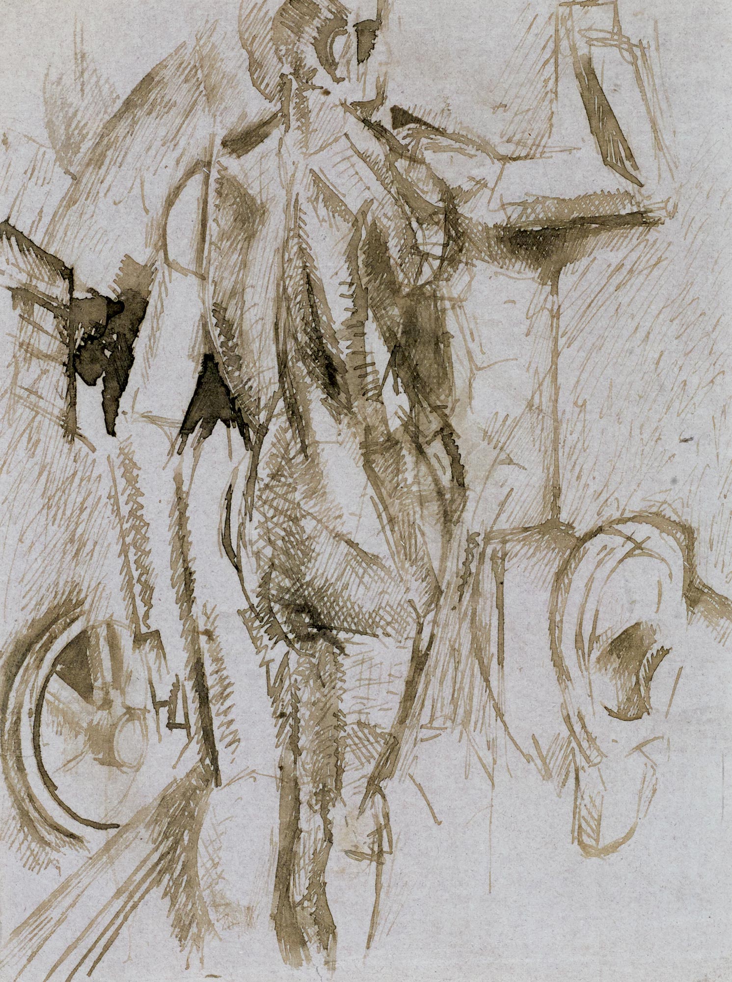 Mario Sironi, Nude (Standing Figure), 1914