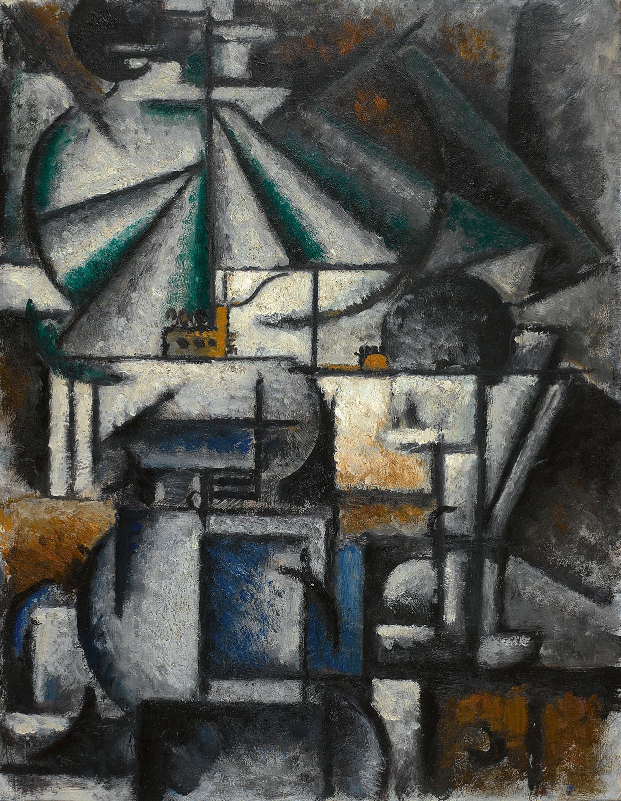 Ardengo Soffici, Deconstruction of the Planes of a Lamp, 1912-13; Two Bathers, c.1911
