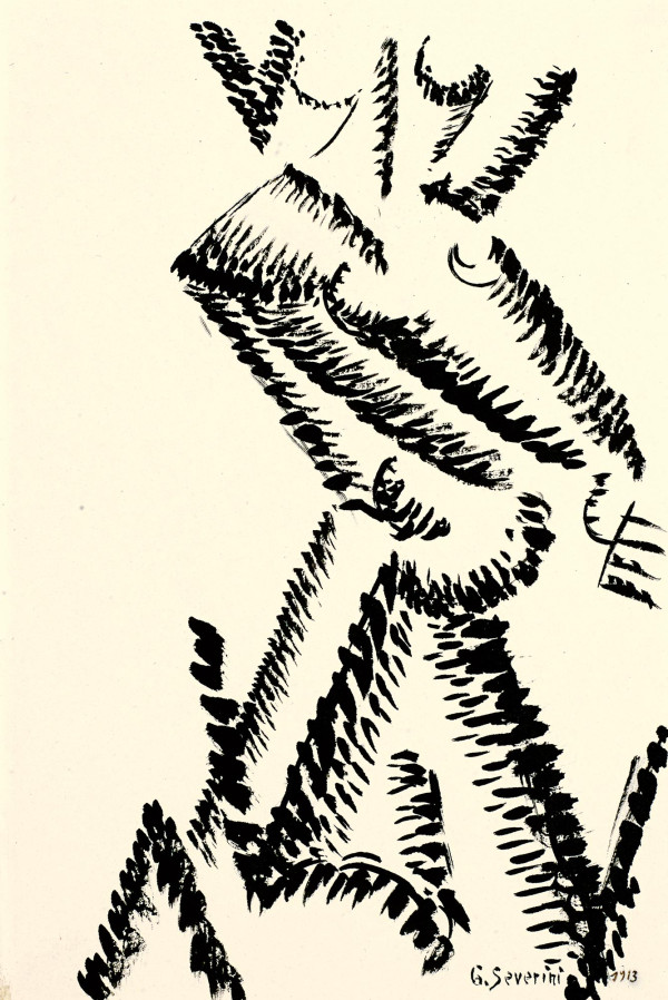 Gino Severini, Dancer (Argentine Tango), 1913